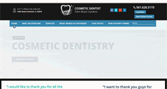 Desktop Screenshot of cosmeticdentistpalmbeachgardens.com